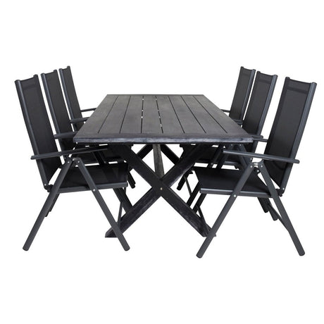 Rives spisebord 200*100cm + Break Stol Venture Design Spisegruppe