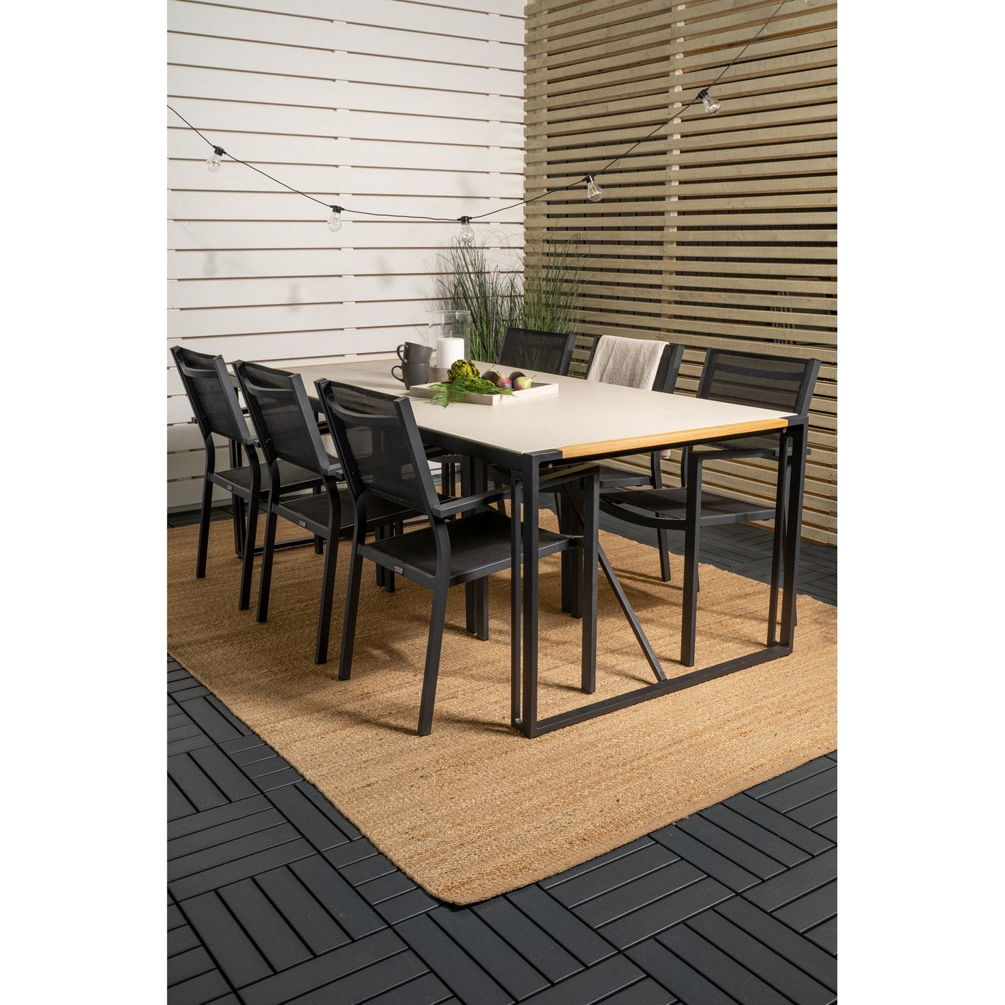 Texas spisebord 200*100 + Copacabana lenestol Venture Design Spisegruppe
