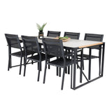 Texas spisebord 200*100 + Copacabana lenestol Venture Design Spisegruppe