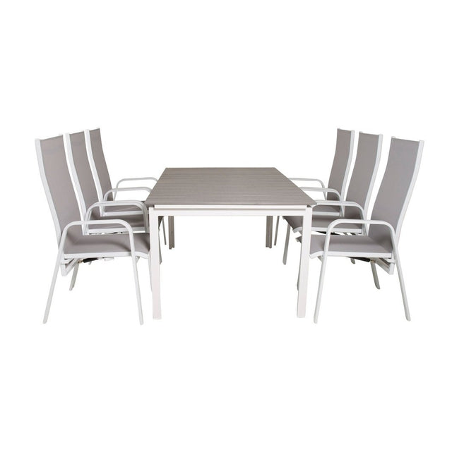 Levels bord 160/240 + Copacabana Lenestol Venture Design Spisegruppe