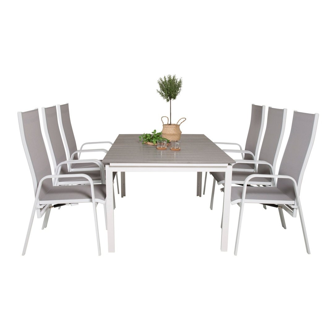 Levels bord 160/240 + Copacabana Lenestol Venture Design Spisegruppe