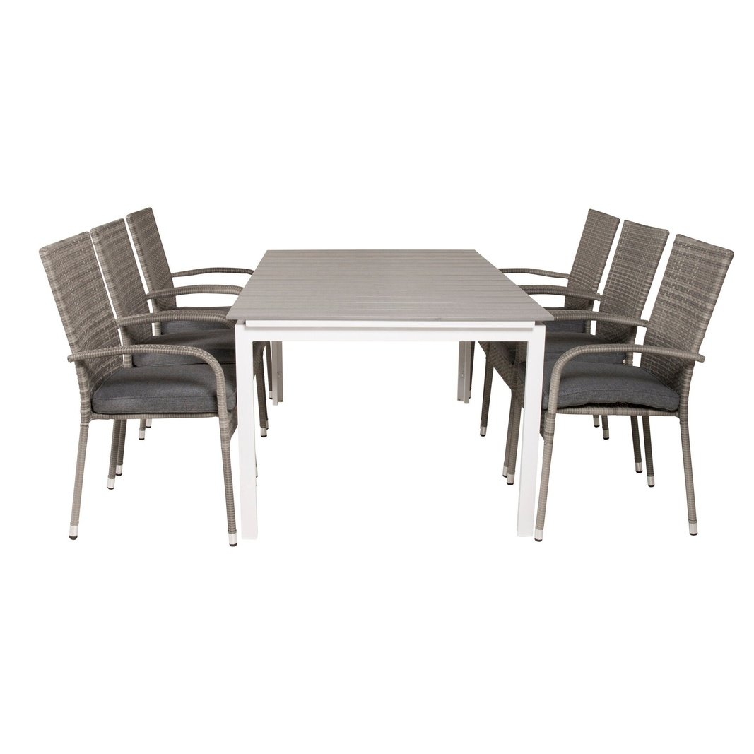 Levels bord 160/240 + Anna stoler Venture Design Spisegruppe