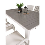 Levels bord 160/240 + Santorini Lenestol Venture Design Spisegruppe