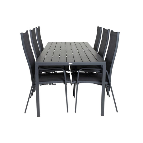 Pause Spisebord 205*90 + Copacabana Lenestol Venture Design Spisegruppe