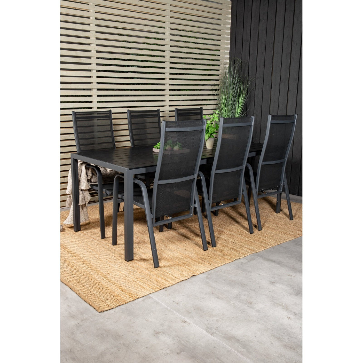 Pause Spisebord 205*90 + Copacabana Lenestol Venture Design Spisegruppe