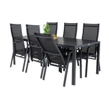 Pause Spisebord 205*90 + Copacabana Lenestol Venture Design Spisegruppe