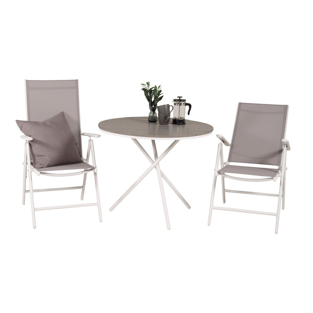 Parma cafébord ø90 + Break stoler Venture Design Spisegruppe