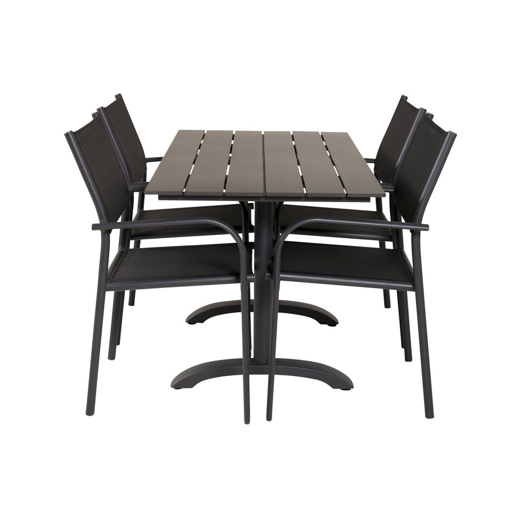 Denver Cafébord 120*70 + Santorini Armlenstol Venture Design Spisegruppe