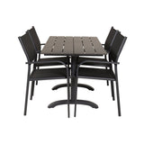 Denver Cafébord 120*70 + Santorini Armlenstol Venture Design Spisegruppe