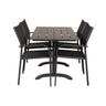 Denver Cafébord 120*70 + Santorini Armlenstol Venture Design Spisegruppe