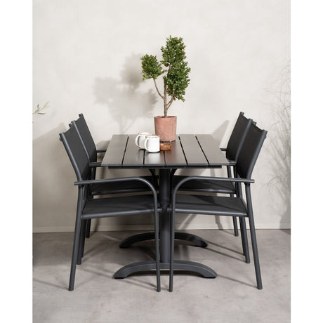 Denver Cafébord 120*70 + Santorini Armlenstol Venture Design Spisegruppe