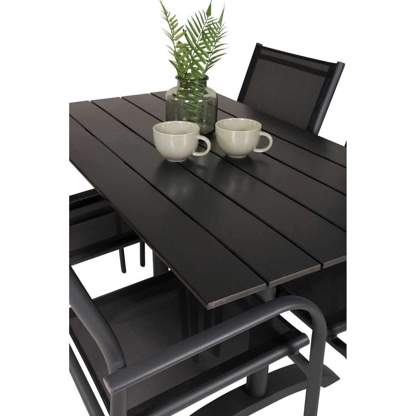 Denver Cafébord 120*70 + Santorini Armlenstol Venture Design Spisegruppe