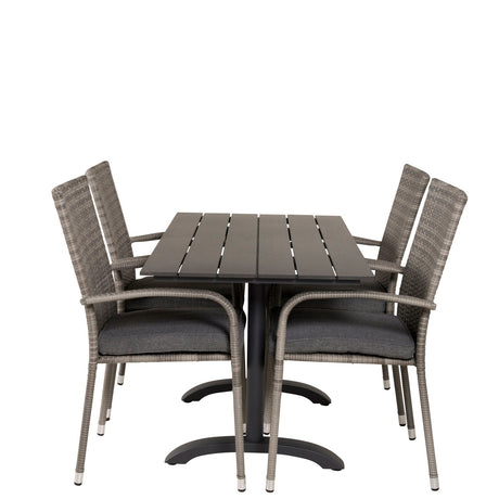 Denver Café Bord 120*70 + Anna Armstol Venture Design Spisegruppe
