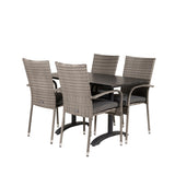 Denver Café Bord 120*70 + Anna Armstol Venture Design Spisegruppe