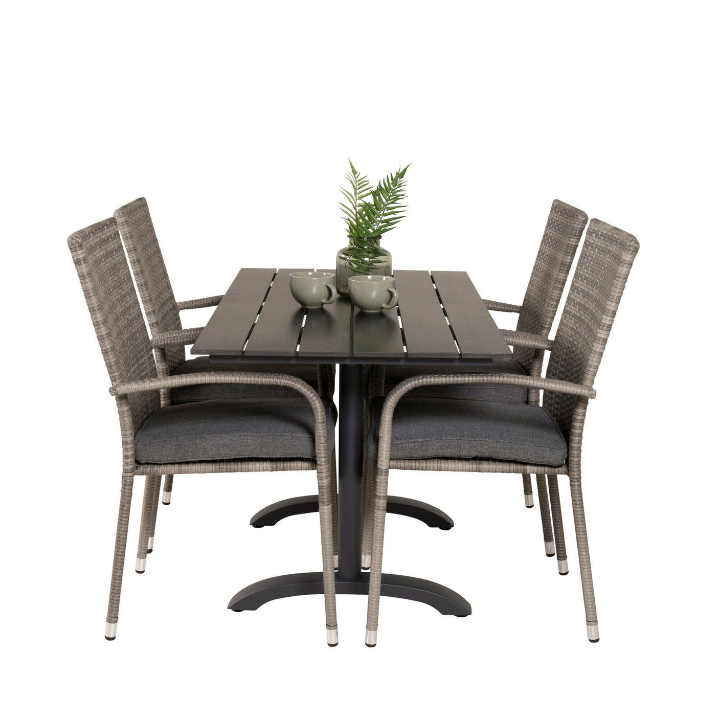 Denver Café Bord 120*70 + Anna Armstol Venture Design Spisegruppe