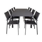 Marbella bord 160/240/ Santorini Armlenstol Venture Design Spisegruppe