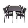 Marbella bord 160/240/ Santorini Armlenstol Venture Design Spisegruppe