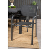 Marbella bord 160/240/ Santorini Armlenstol Venture Design Spisegruppe