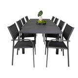 Marbella bord 160/240/ Santorini Armlenstol Venture Design Spisegruppe