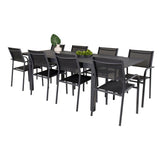 Marbella bord 160/240/ Santorini Armlenstol Venture Design Spisegruppe