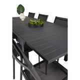 Marbella bord 160/240/ Santorini Armlenstol Venture Design Spisegruppe