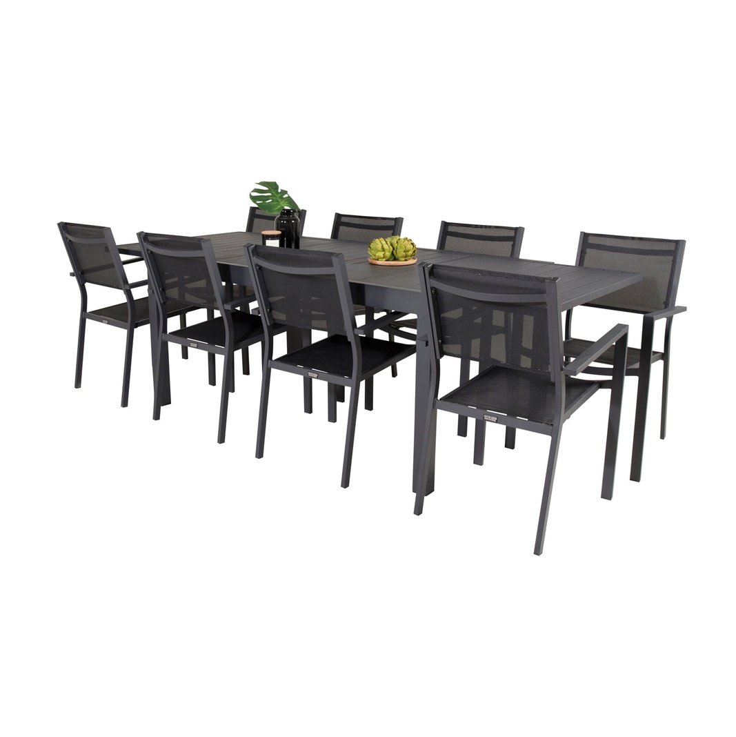 Marbella bord 160/240 + Copacabana Venture Design Spisegruppe