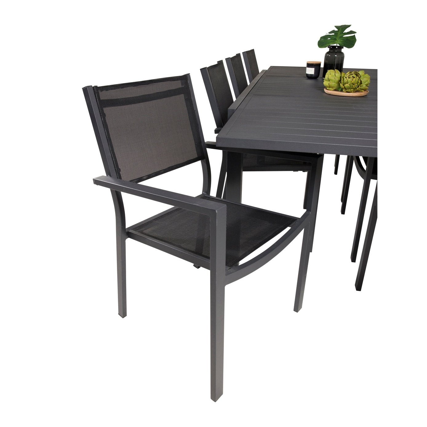 Marbella bord 160/240 + Copacabana Venture Design Spisegruppe