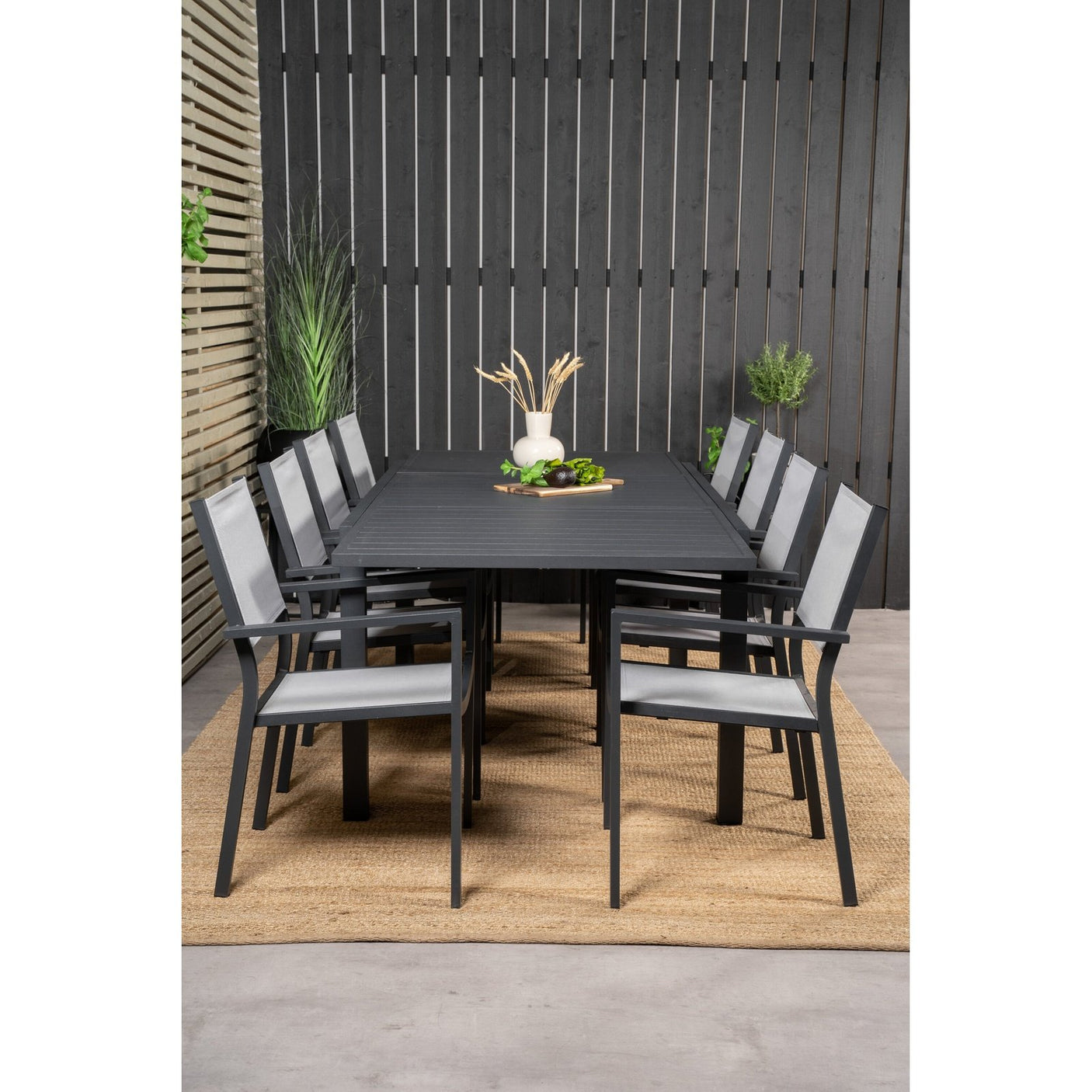 Marbella Spisebord 160/240*100*H75 + Copacabana Armstol / Venture Design Spisegruppe
