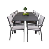 Marbella Spisebord 160/240*100*H75 + Copacabana Armstol / Venture Design Spisegruppe