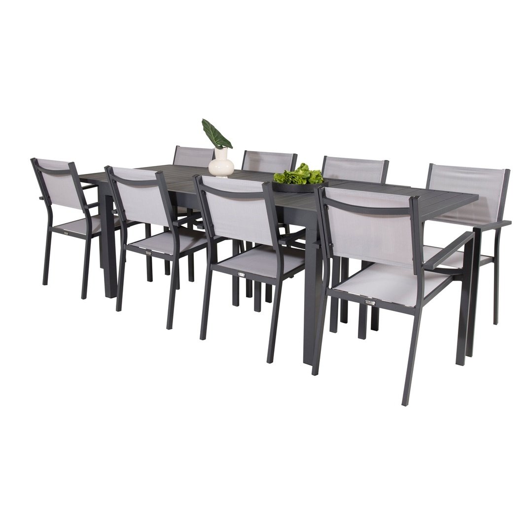 Marbella Spisebord 160/240*100*H75 + Copacabana Armstol / Venture Design Spisegruppe