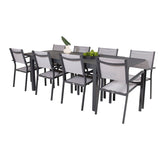 Marbella Spisebord 160/240*100*H75 + Copacabana Armstol / Venture Design Spisegruppe