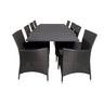 Marbella Spisebord 160/240*100*H75 + Knick Armstol Venture Design Spisegruppe