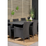 Marbella Spisebord 160/240*100*H75 + Knick Armstol Venture Design Spisegruppe