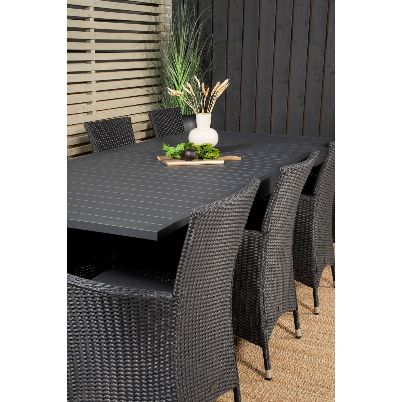 Marbella Spisebord 160/240*100*H75 + Knick Armstol Venture Design Spisegruppe