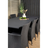 Marbella Spisebord 160/240*100*H75 + Knick Armstol Venture Design Spisegruppe