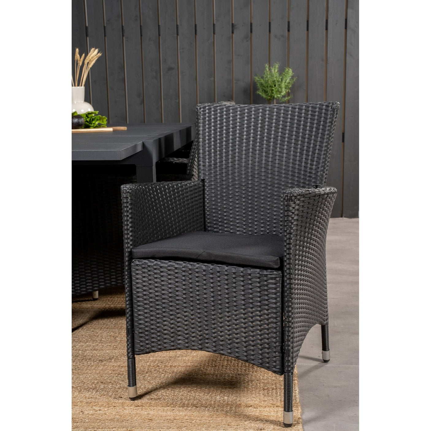 Marbella Spisebord 160/240*100*H75 + Knick Armstol Venture Design Spisegruppe