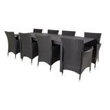 Marbella Spisebord 160/240*100*H75 + Knick Armstol Venture Design Spisegruppe