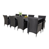 Marbella Spisebord 160/240*100*H75 + Knick Armstol Venture Design Spisegruppe