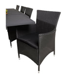 Marbella Spisebord 160/240*100*H75 + Knick Armstol Venture Design Spisegruppe