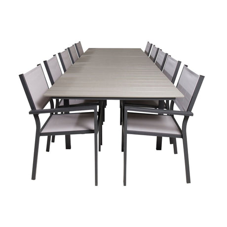 Levels Spisebord 224/324*100 + Copacabana Armstol Venture Design Spisegruppe