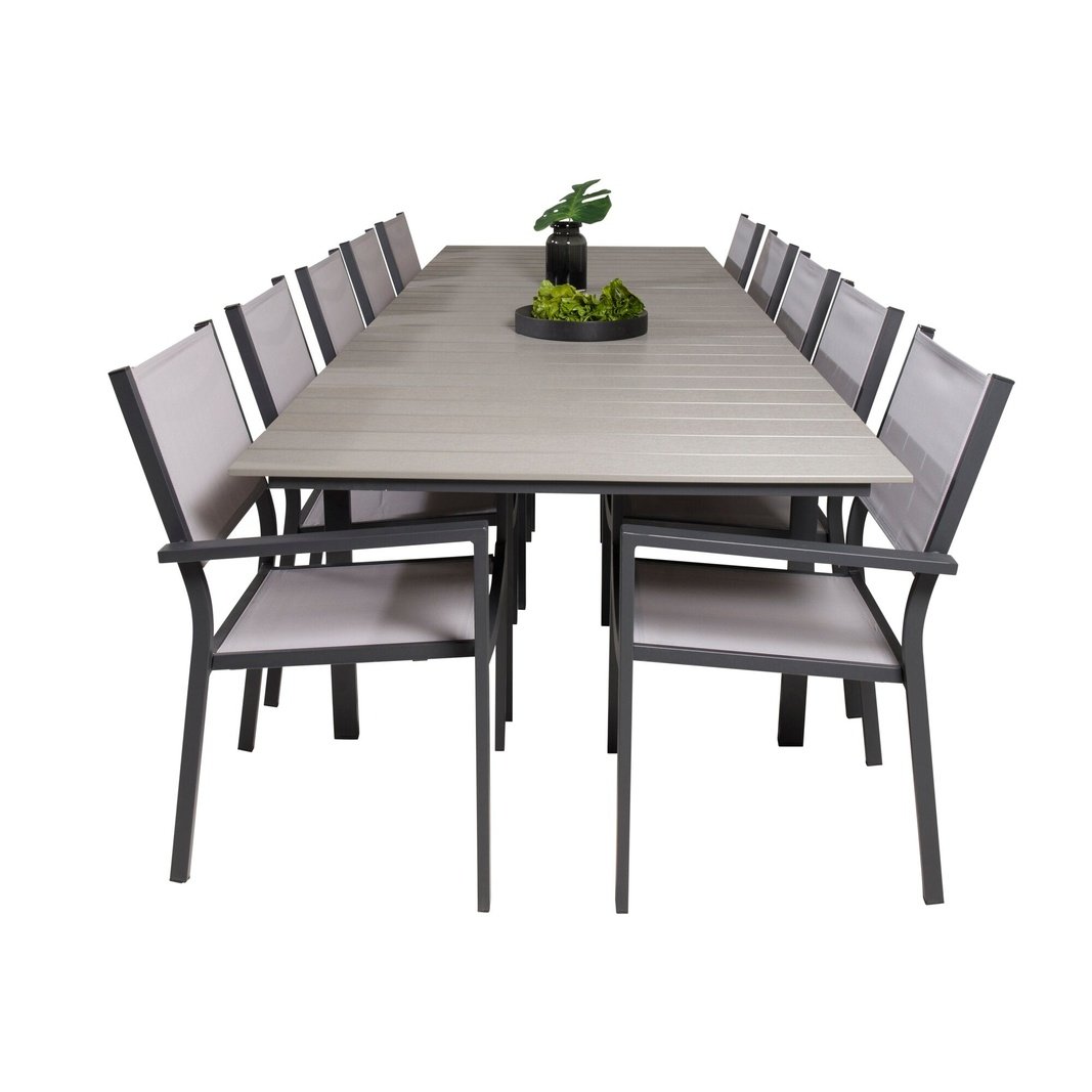 Levels Spisebord 224/324*100 + Copacabana Armstol Venture Design Spisegruppe