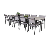 Levels Spisebord 224/324*100 + Copacabana Armstol Venture Design Spisegruppe
