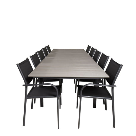 Levels Spisebord 224/324*100 + Santorini Armstol 0 Venture Design Spisegruppe