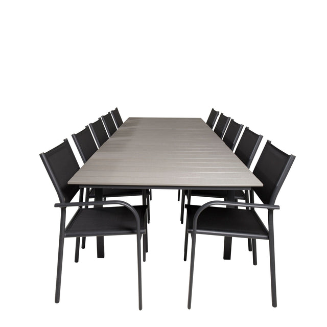 Levels Spisebord 224/324*100 + Santorini Armstol 0 Venture Design Spisegruppe