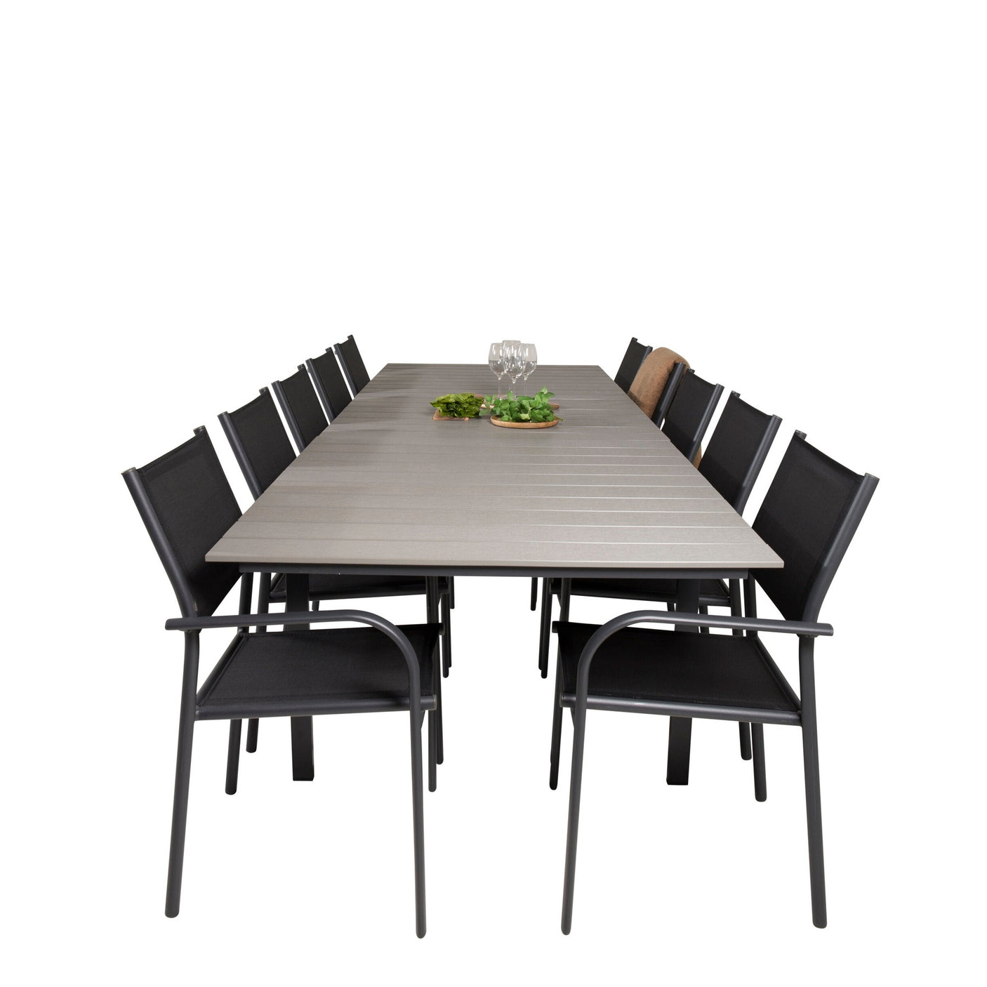 Levels Spisebord 224/324*100 + Santorini Armstol 0 Venture Design Spisegruppe