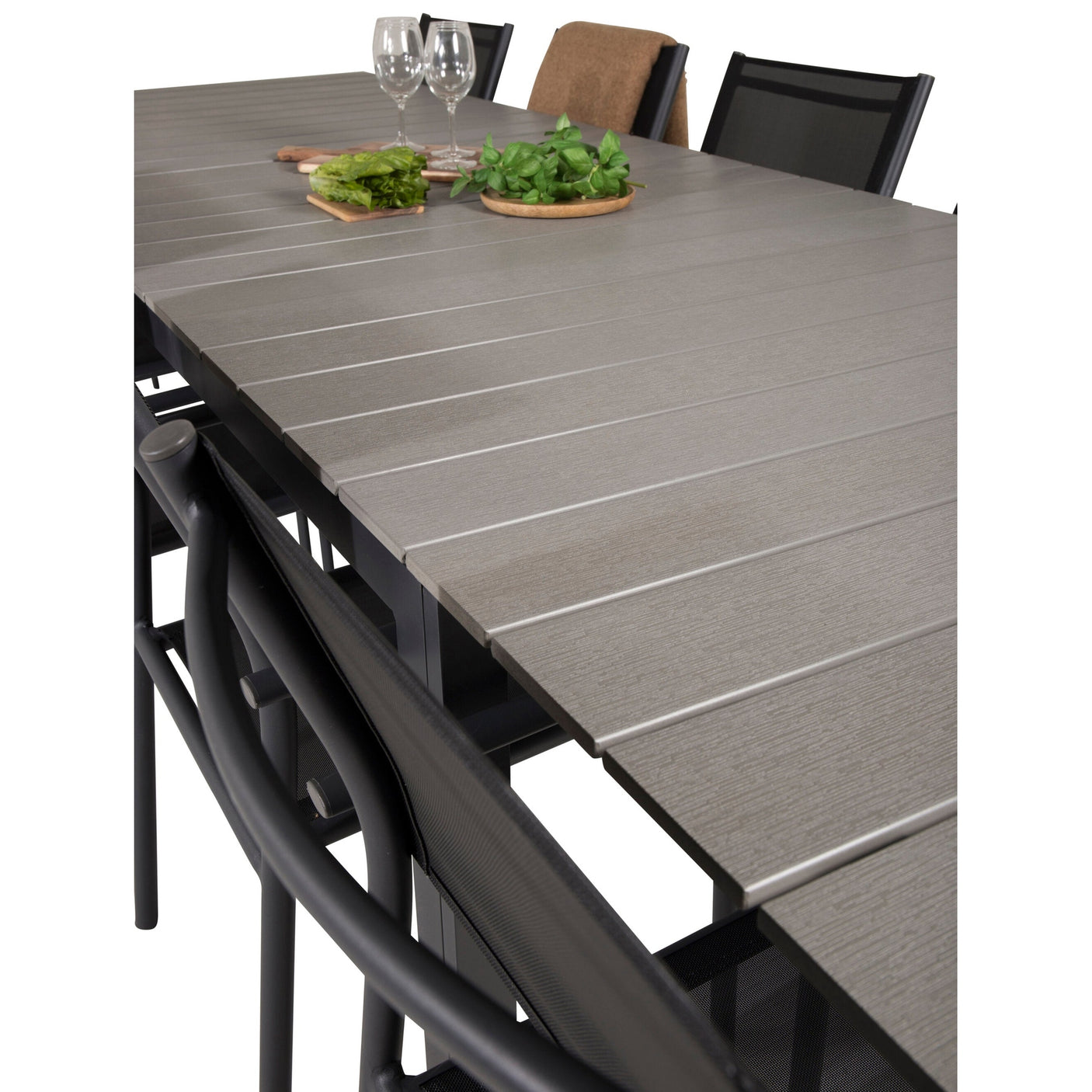 Levels Spisebord 224/324*100 + Santorini Armstol 0 Venture Design Spisegruppe