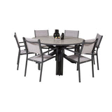 Parma Bord ø 140 + Copacabana Armlenstol Venture Design Spisegruppe
