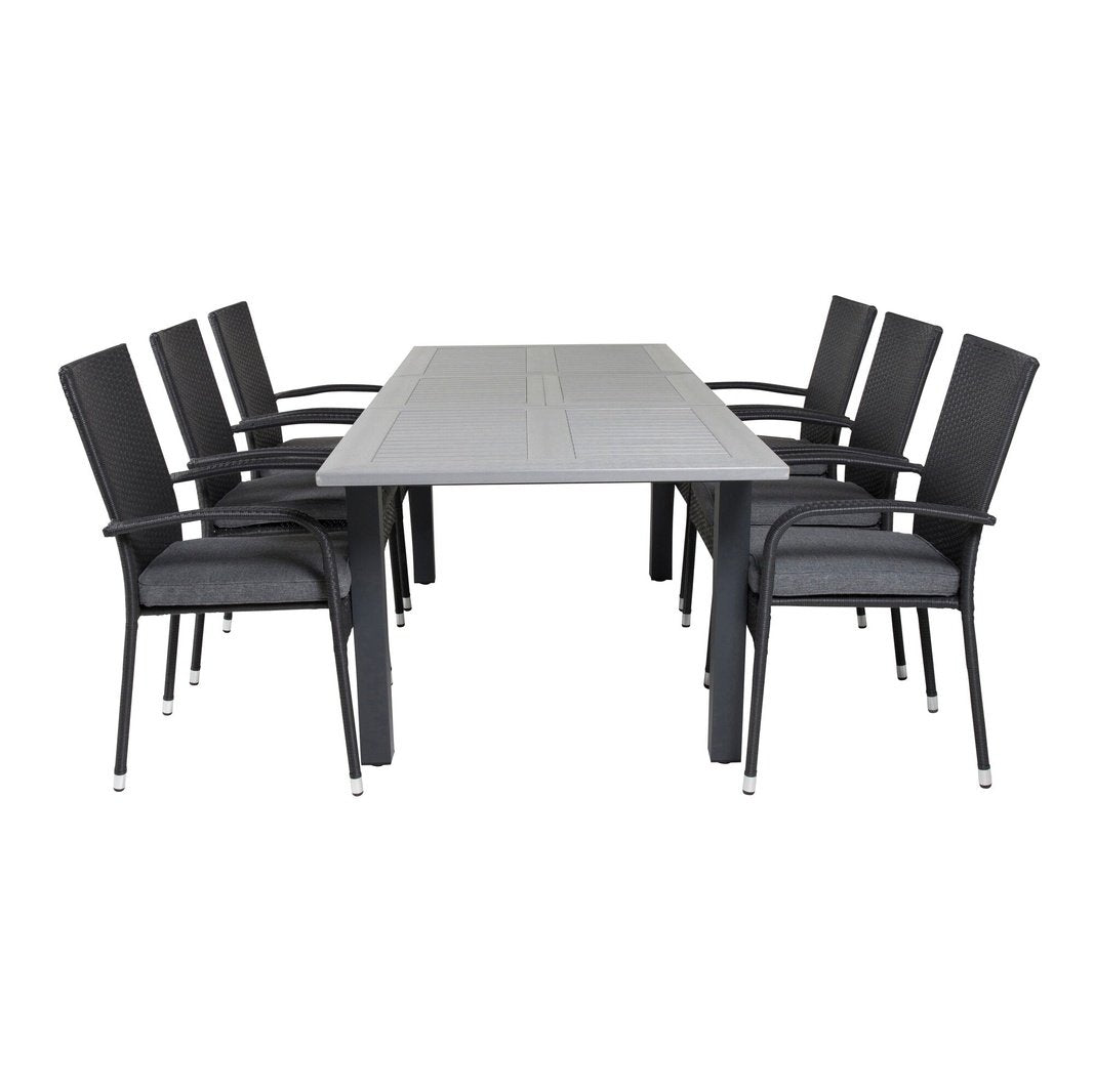 Albany Table 160/240 + Anna stoler Venture Design Spisegruppe