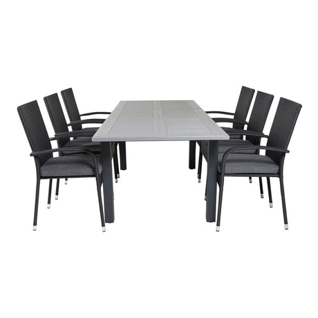 Albany Table 160/240 + Anna stoler Venture Design Spisegruppe