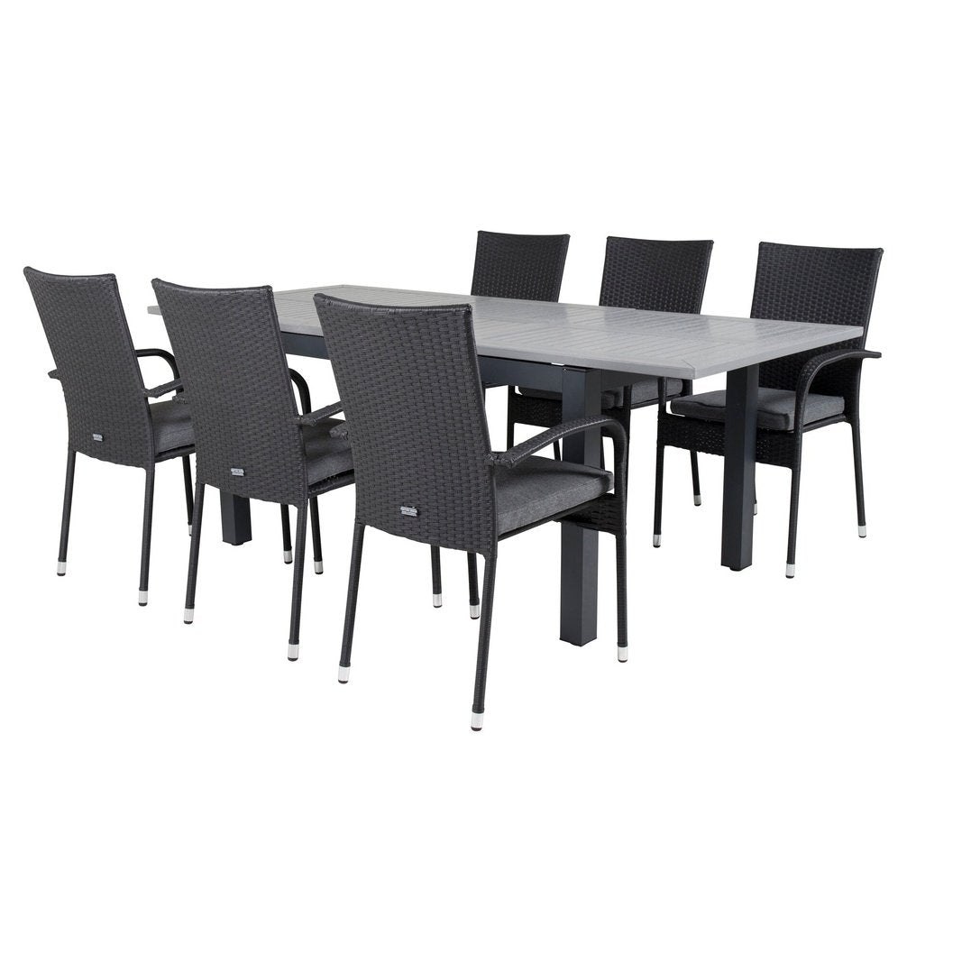 Albany Table 160/240 + Anna stoler Venture Design Spisegruppe